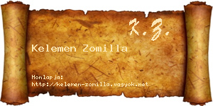 Kelemen Zomilla névjegykártya
